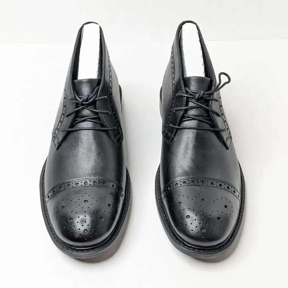Dunham Gavin-Dun Chukka Boots, Black Leather, Men's 8.5 M